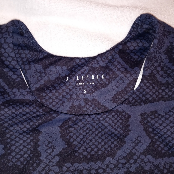 All Fenix | Navy Snake Long Bra Snakeskin Print Sports Bra Size Small - Picture 3 of 10